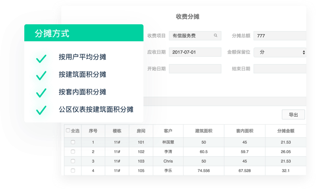 我家云 - 费用分摊